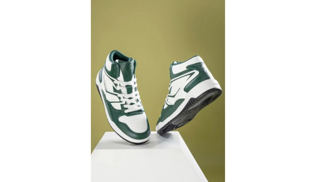  Red Tape Men Colourblocked High-Top Sneakers 