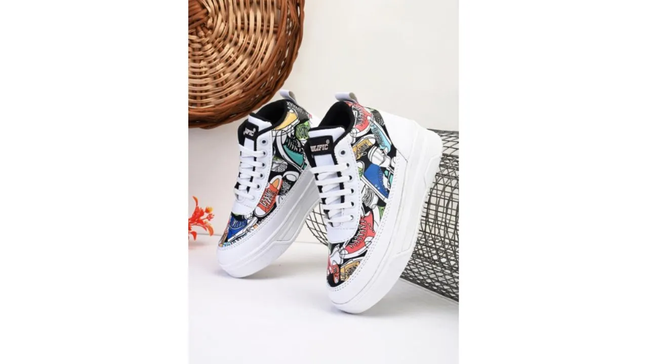 Prolific Women Printed Lightweight High-Top Sneakers