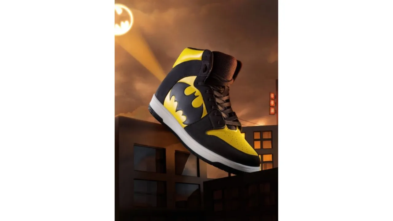 Bewakoof Men DC Dark Knight Colorblocked High Top Sneakers
