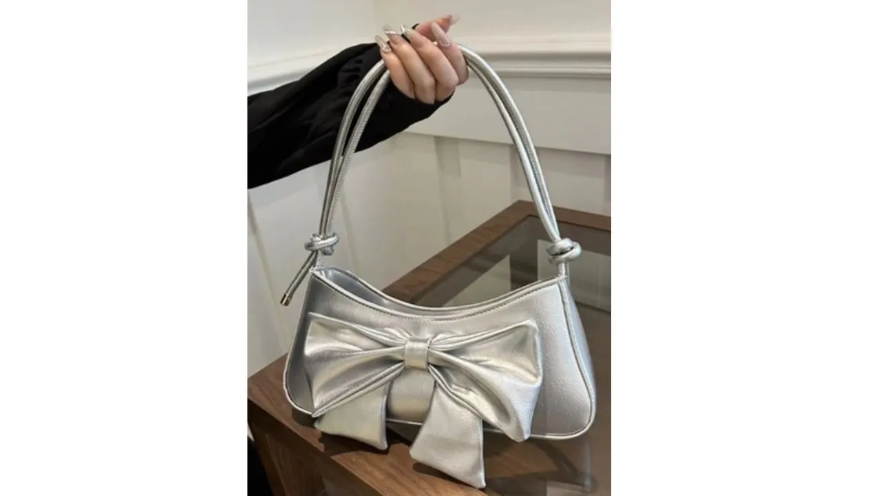 StyleCast Structured Bow Detailed Handheld Bag
