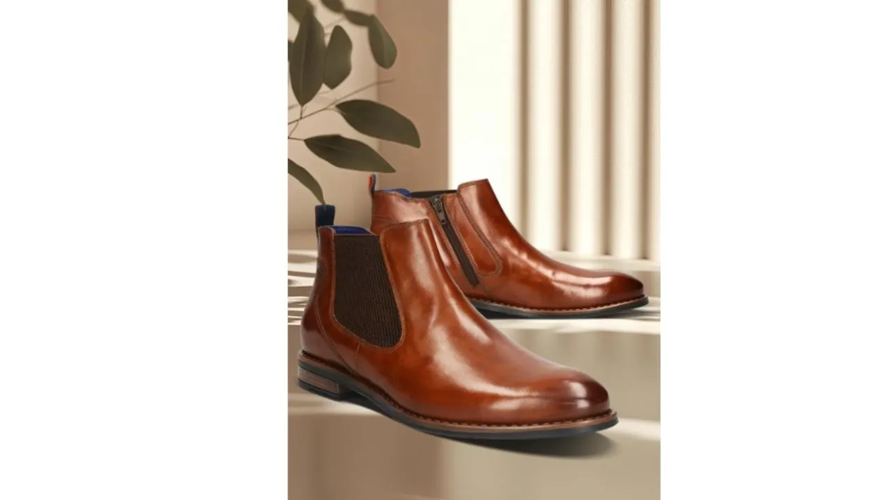 Bugatti Men Platform Chelsea Round Toe Boots 