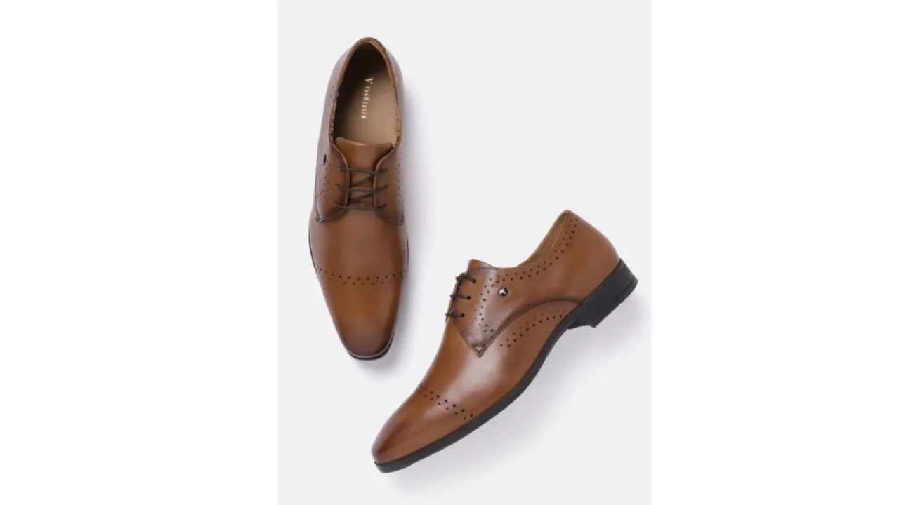 Van Heusen Men Leather Formal Brogues