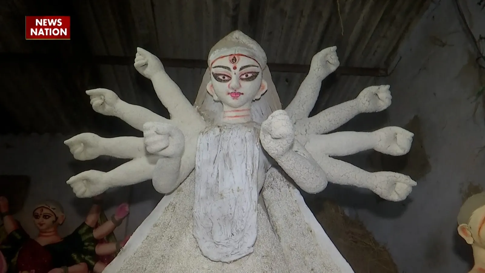 Goddess Durga made from dal