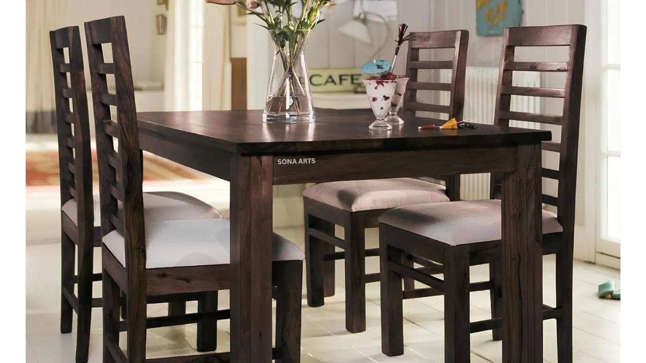 SONA ART & CRAFTS Modern Furniture Solid Sheesham Wood Dining Table