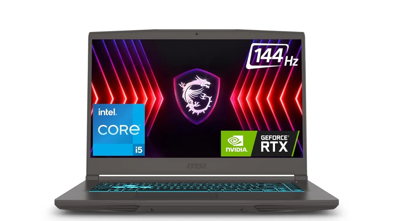 MSI Thin 15, Intel Core i5-12450H, 40CM FHD 144Hz Gaming Laptop