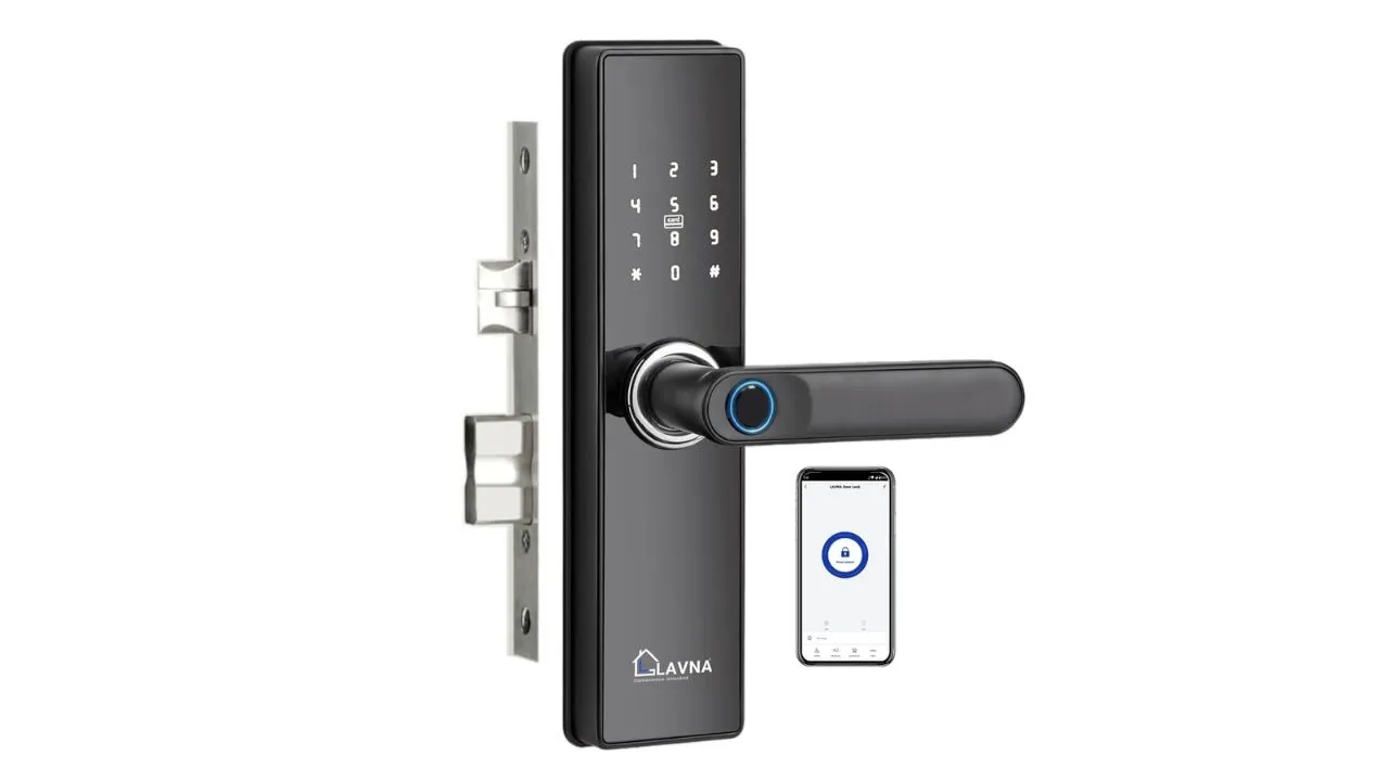 LAVNA Smart Door Lock LA16 with Fingerprint, Bluetooth Mobile App