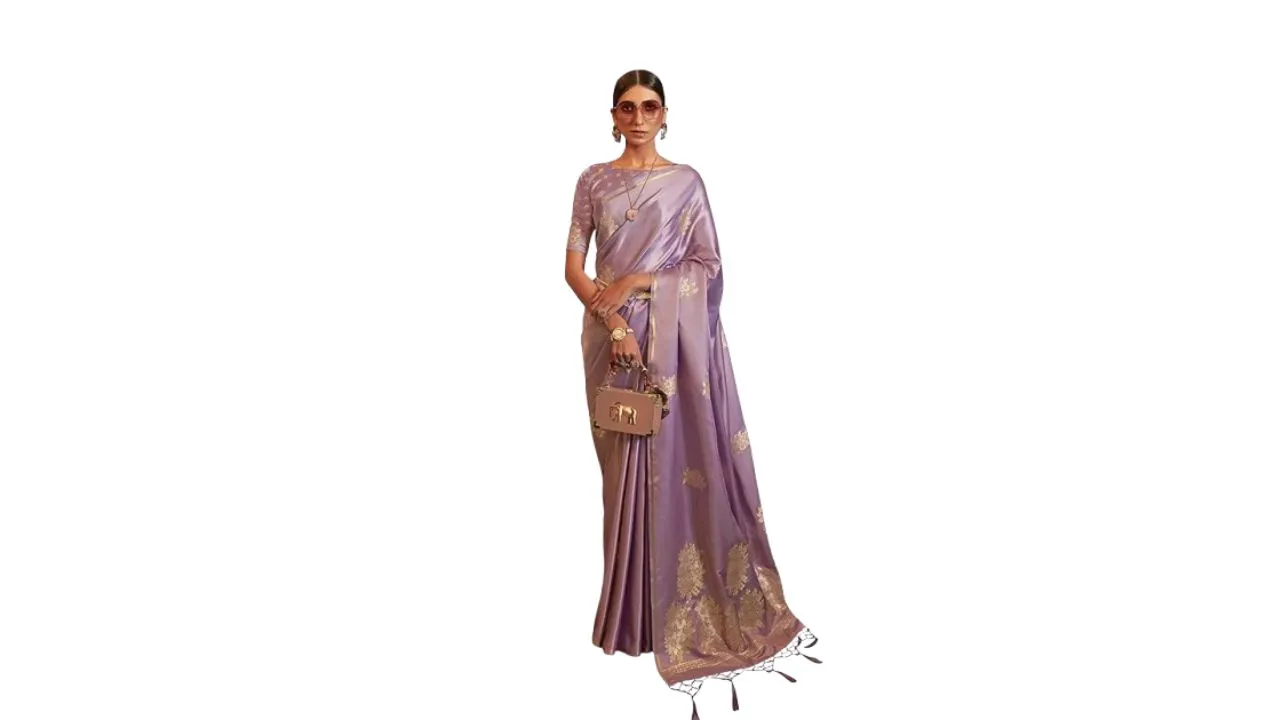 AKHILAM Women's Floral Silk Sarees 