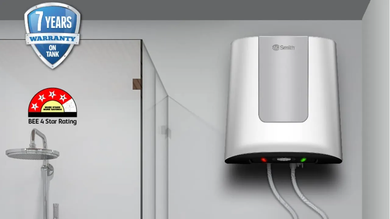 AO Smith HeatBot-SZS-025 - SILVER Storage 25 Litre Vertical Water Heater (Geyser)