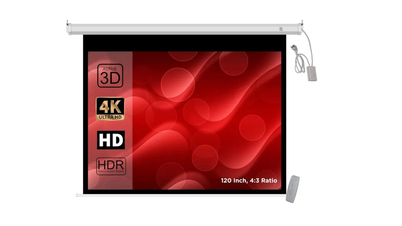 BIG VUE 120 Inches Motorized Projector Screen 