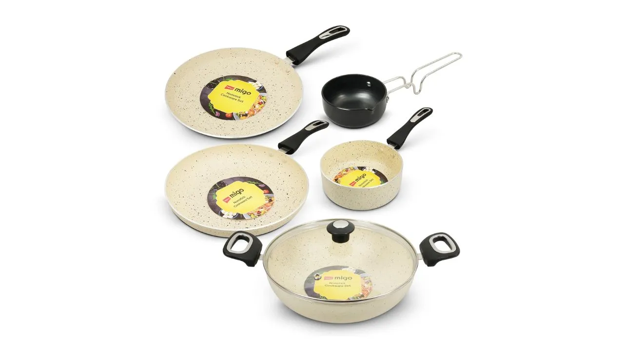 Impex 6 Pcs Nonstick Granite Cookware Set