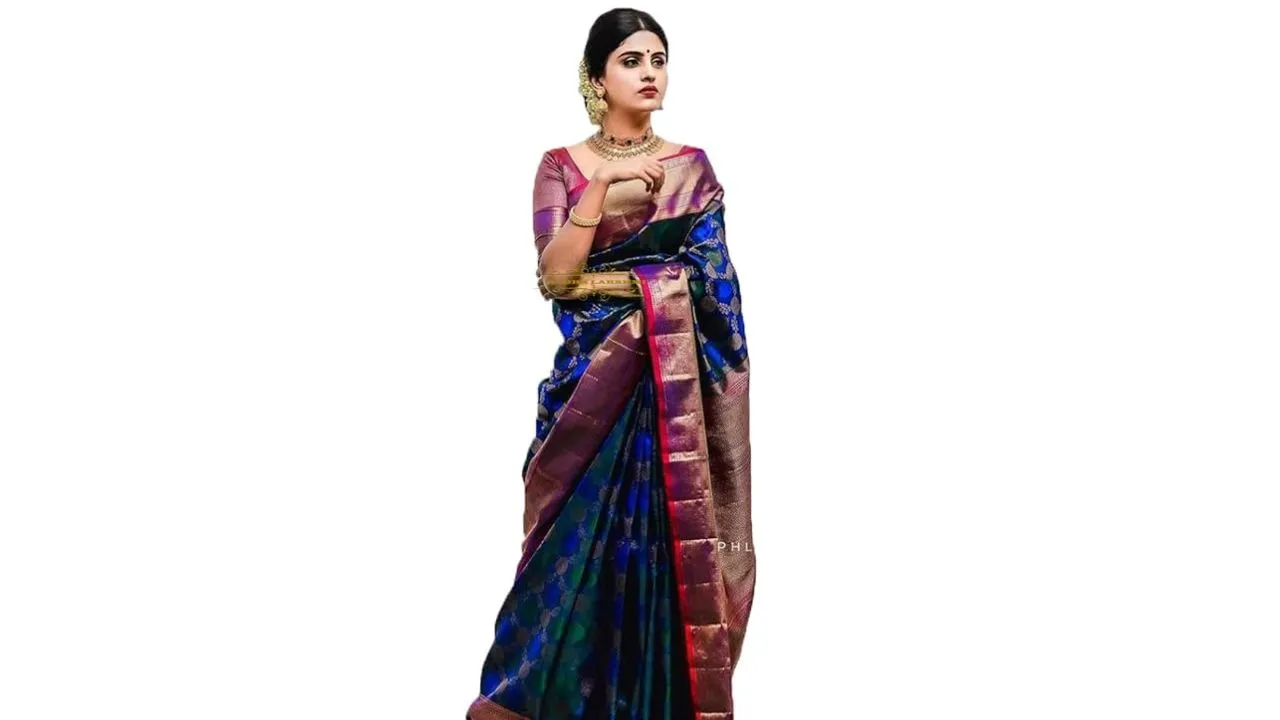 RADHA LAKSHMI Women's Kanjivaram Soft Banarasi Silk Saree 