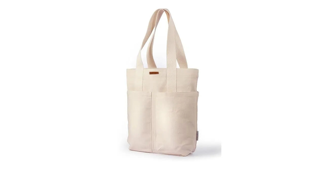  Harry Kritz Womens Vertical Stylish 5 Pocket Tote Bag