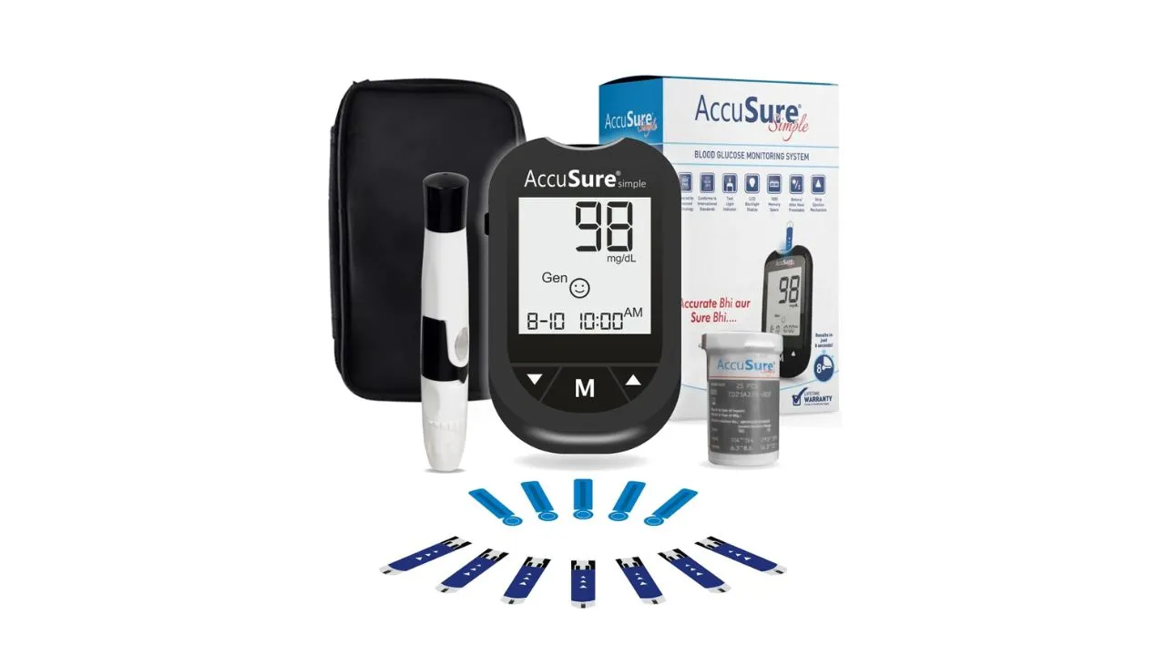 AccuSure Instant Digital Glucometer Kit