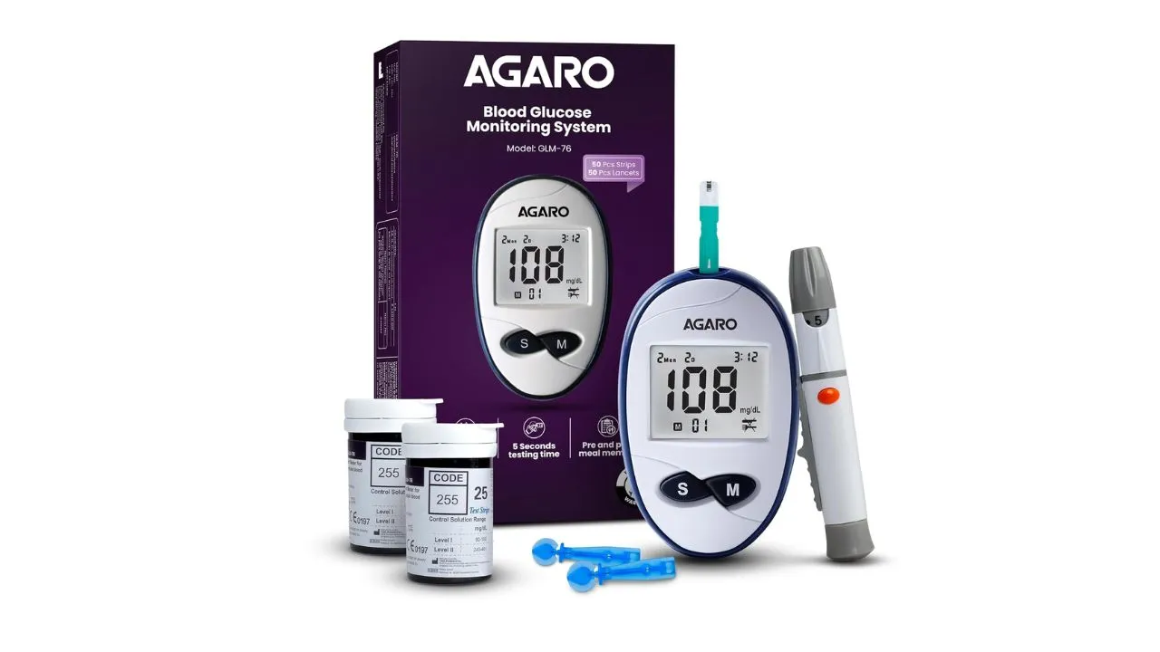 AGARO Glucometer Blood Glucose Monitoring System 
