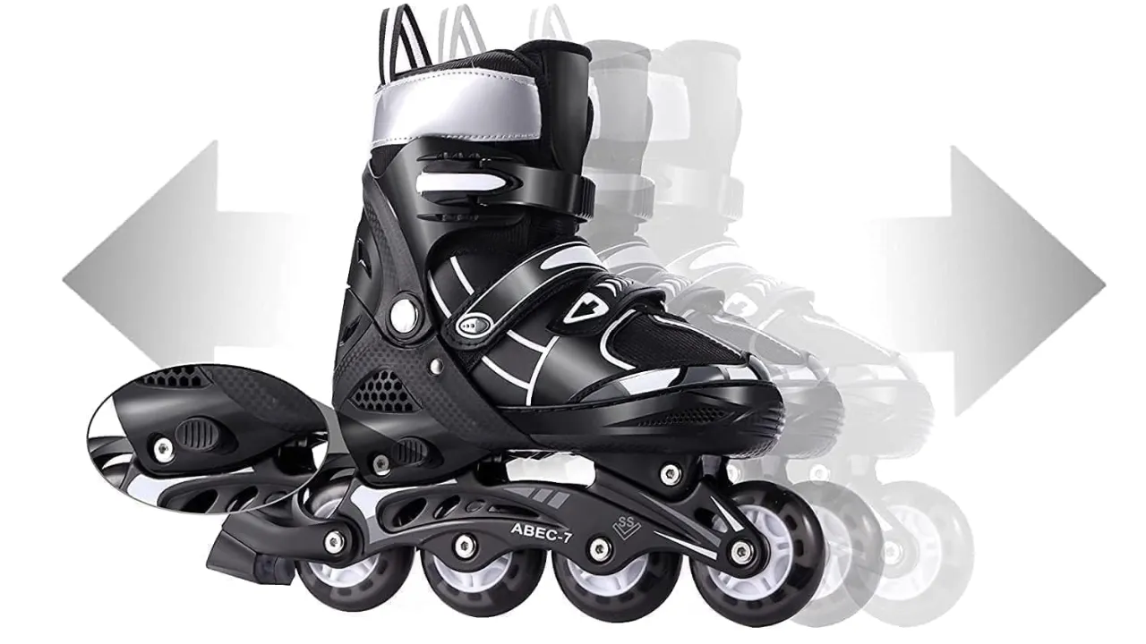 AHVI Inline Skates, Adjustable Inline Roller Skates for Boys Kids & Girls