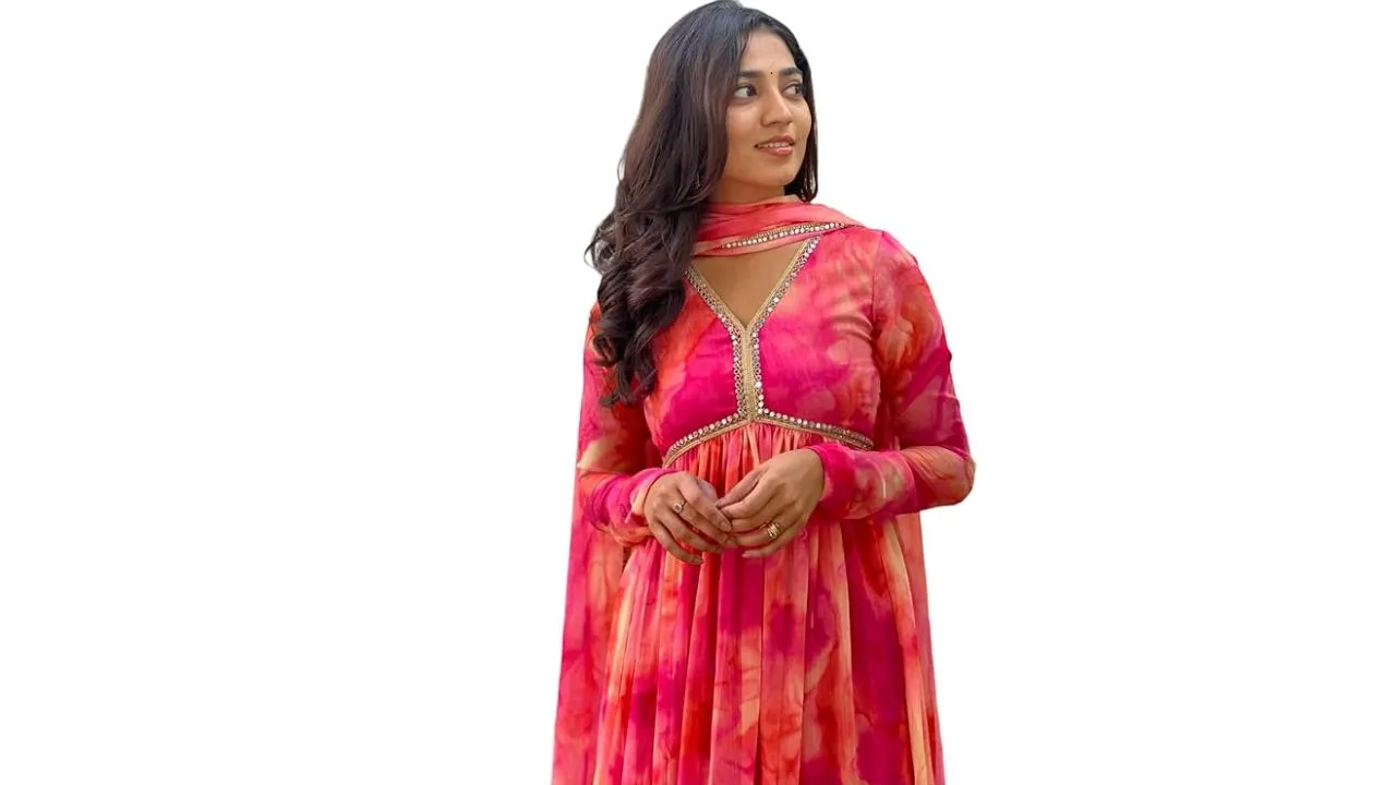 KD Women's Anarkali Floral Printed Kurta Pent Set