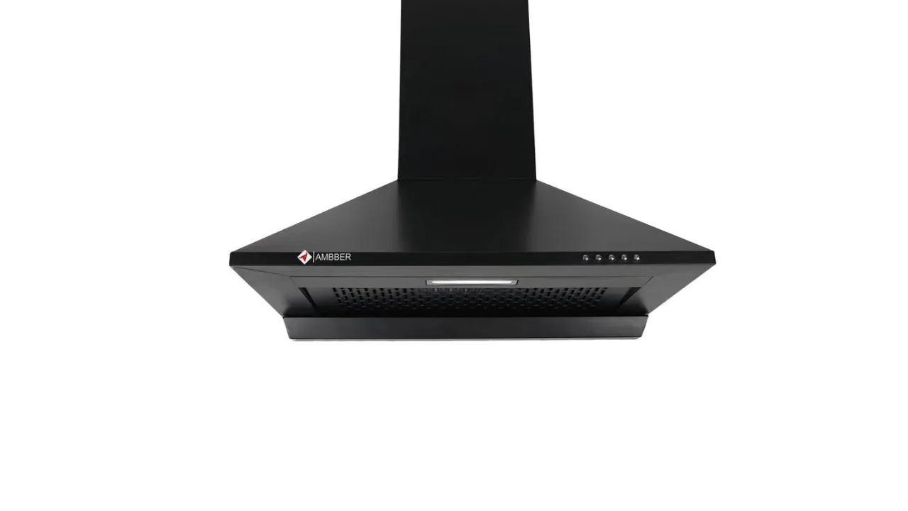 AMBBER Marvel Black Kitchen Chimney 