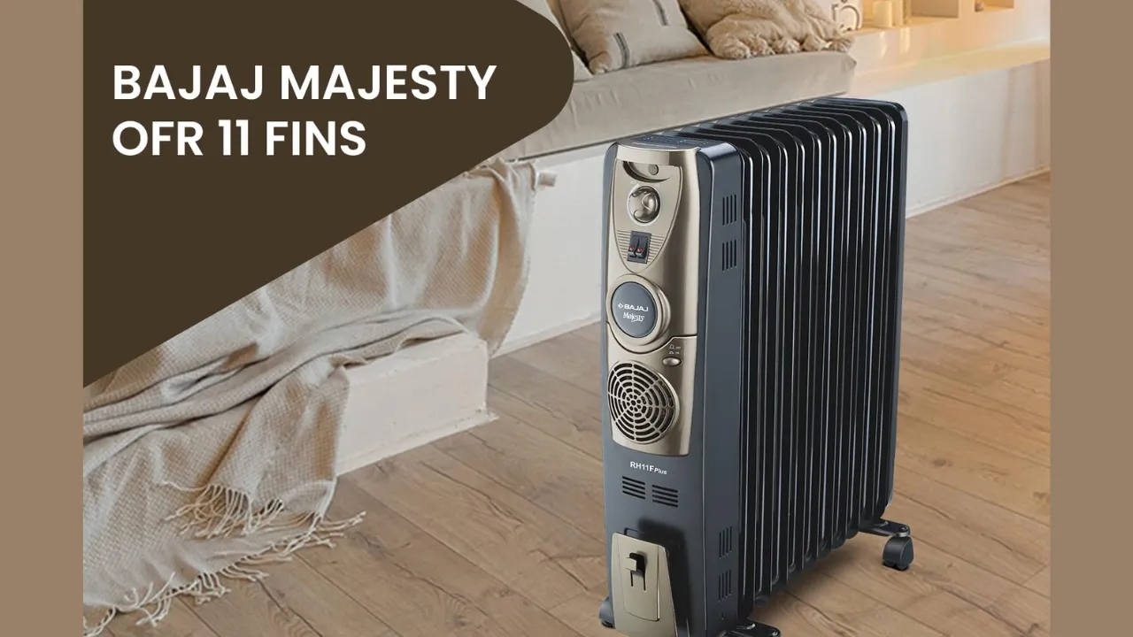Bajaj Majesty Ofr 11 Fin Plus 2500 Watts Oil Filled Room Heater