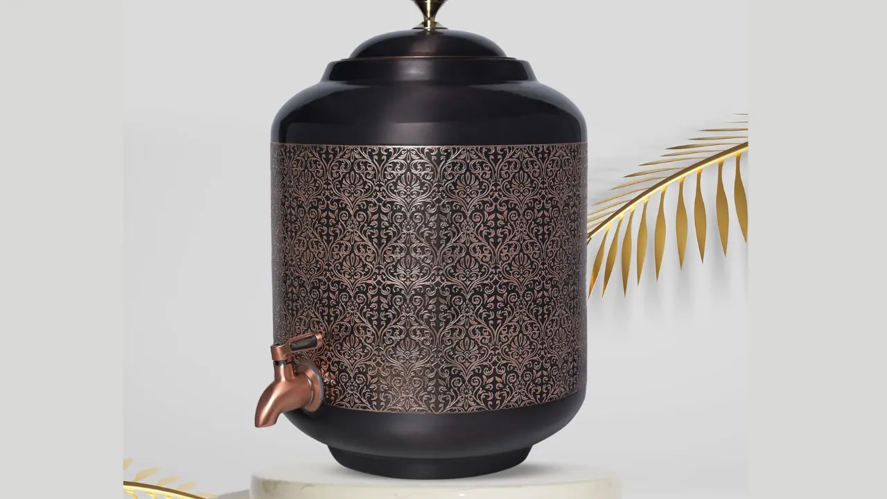 Decorative India Copper Carving Water Dispenser