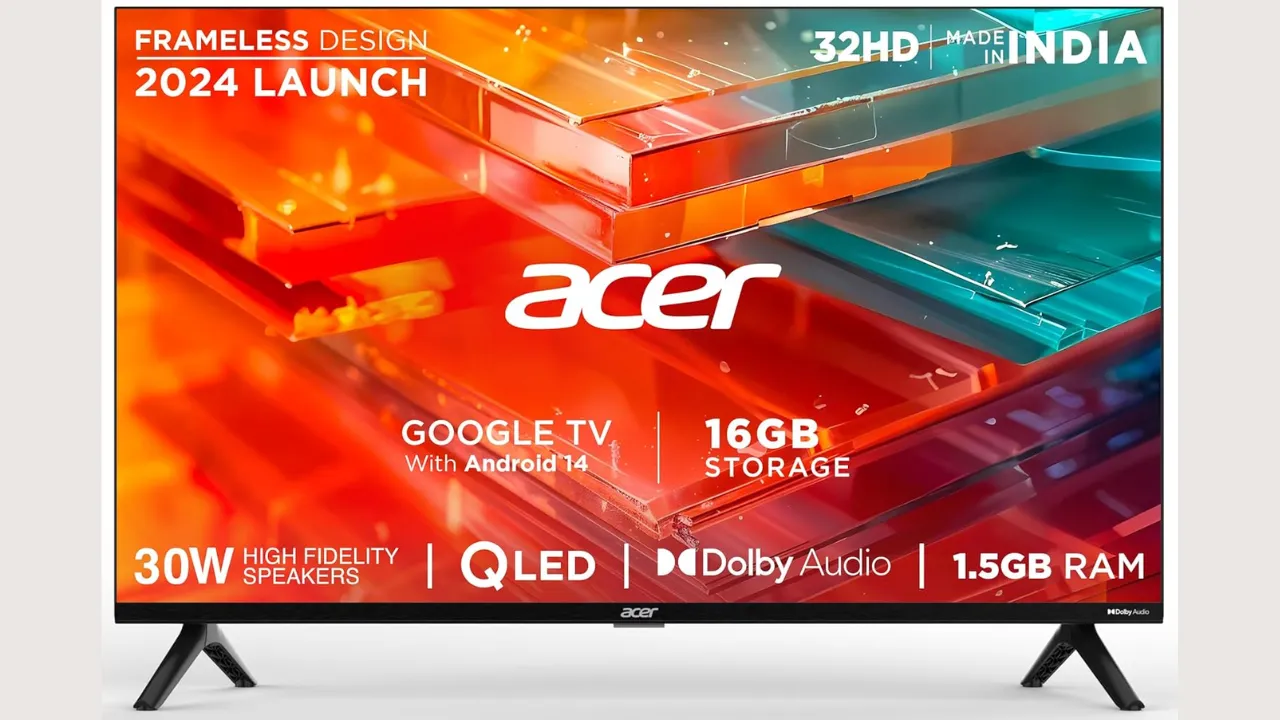 Acer 32 inches V Pro Series HD Ready Smart QLED Google TV 