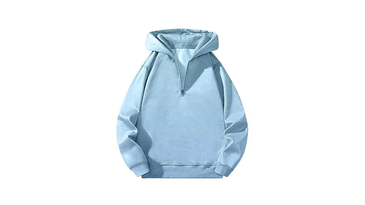 FN3 Half Zipper Solid Hoodie for Men