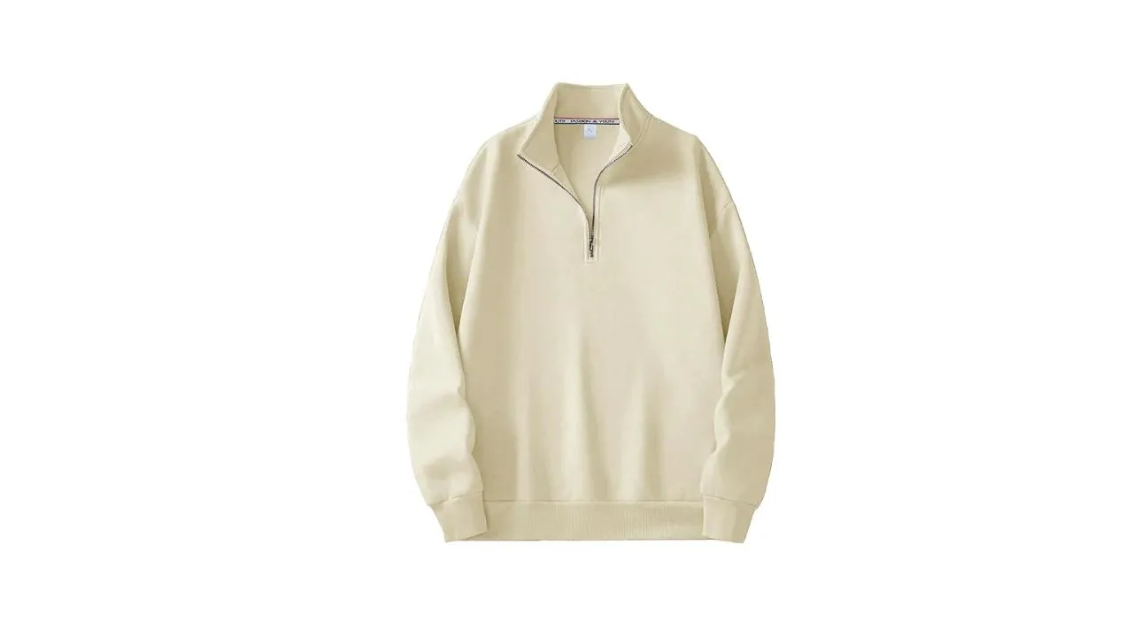  FASHION AND YOUTH Half Zipper Sweatshirt 