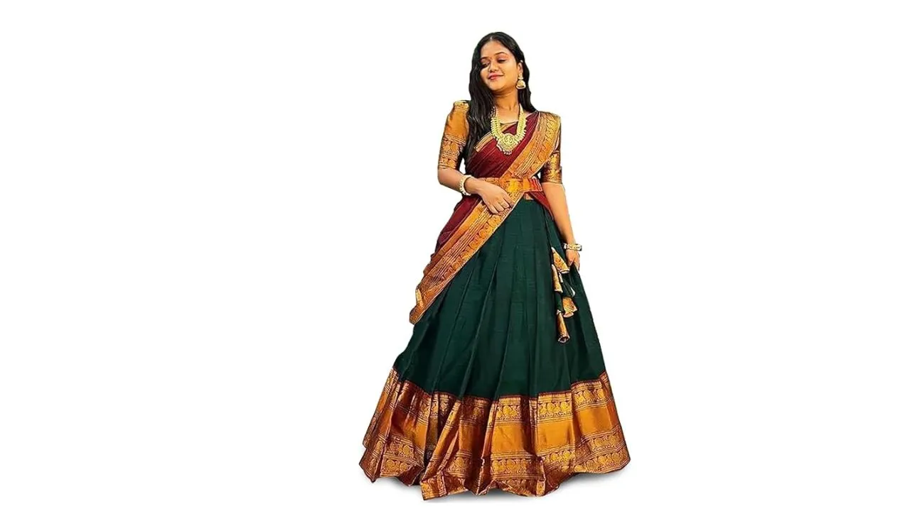 KEDARFAB Women's Woven Lehenga Choli 