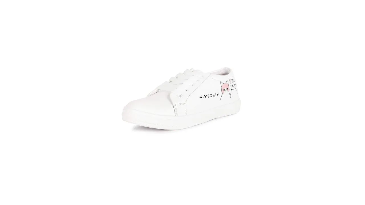 Vendoz Girls Latest White Casual Shoes