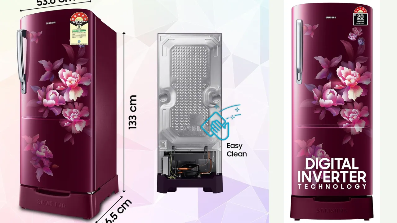 Samsung 183 L, 5 Star, Digital Inverter, Direct-Cool Single Door Refrigerator