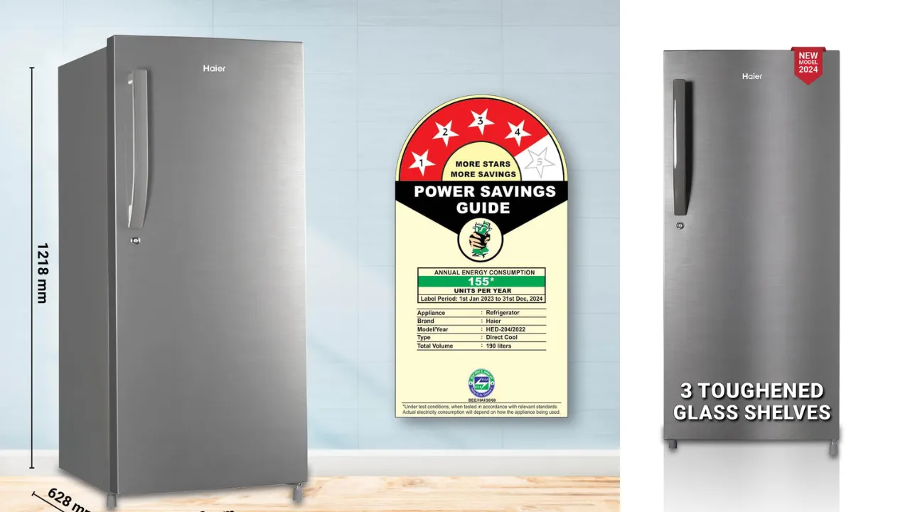 Haier 190 L, Direct Cool, Single Door, 4 Star Refrigerator