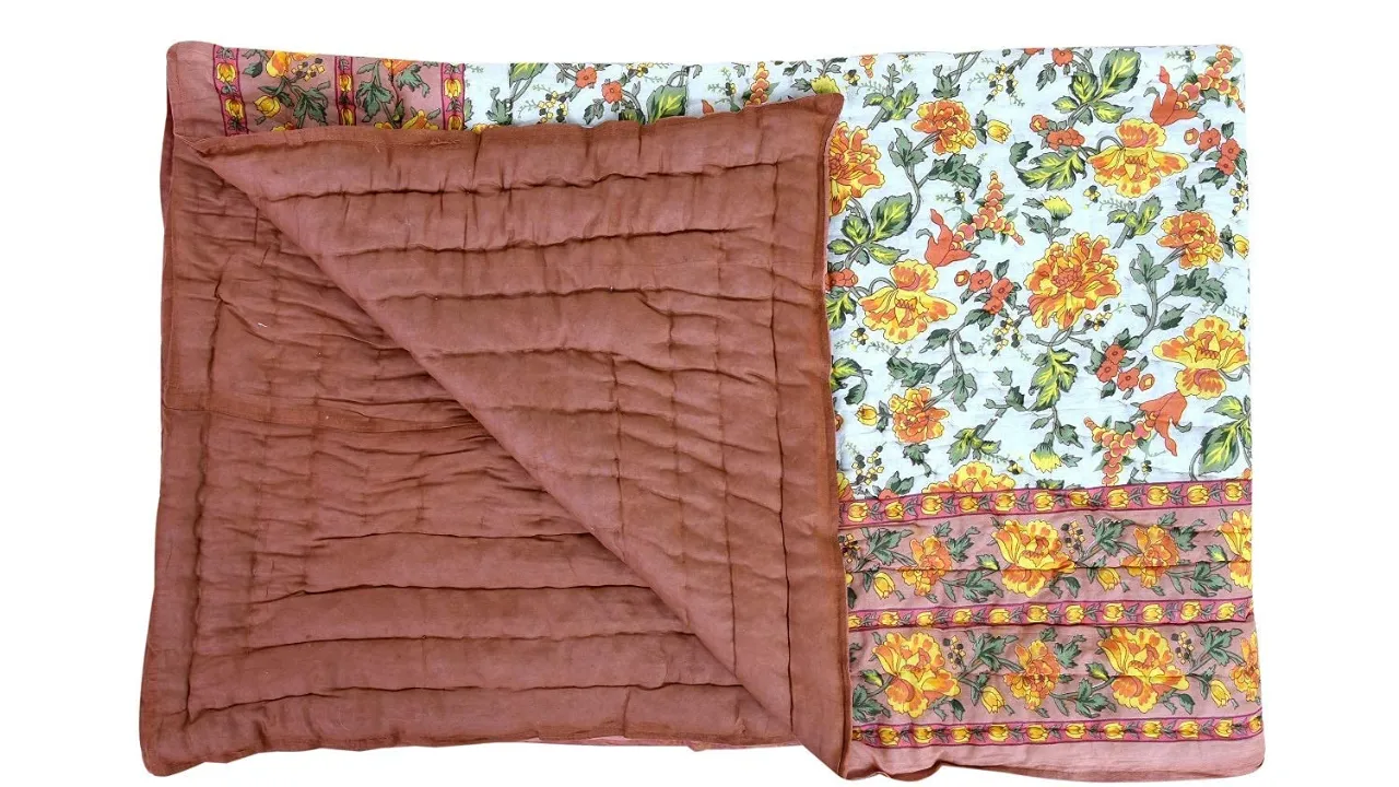 Slickcomfort Traditional Famous Jaipuri Beautiful Floral Print Jaipuri Rajai