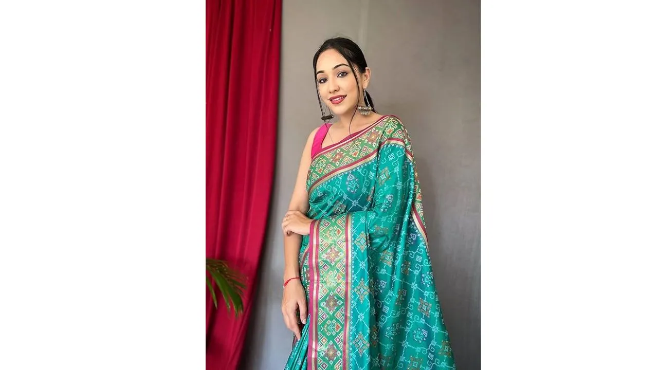 SGF11 Women's Kanjivaram Patola Silk Saree 