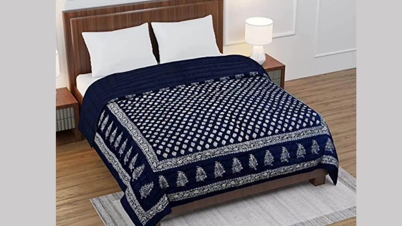 SK STORE Jaipuri Rajasthani Traditional Lightweight Pure Cotton Double Bed Soft Jaipuri