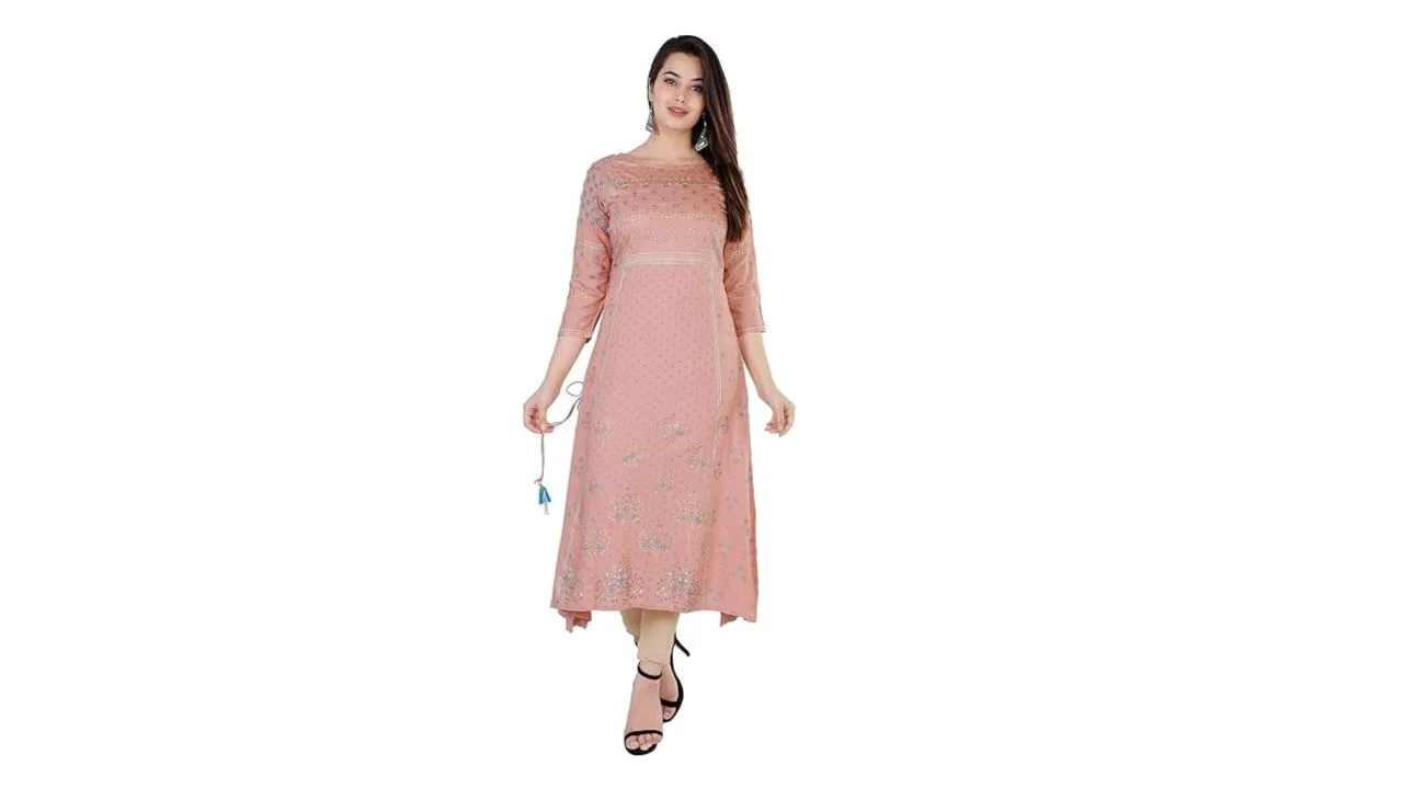Chahit Women's Rayon A- Line Kurta