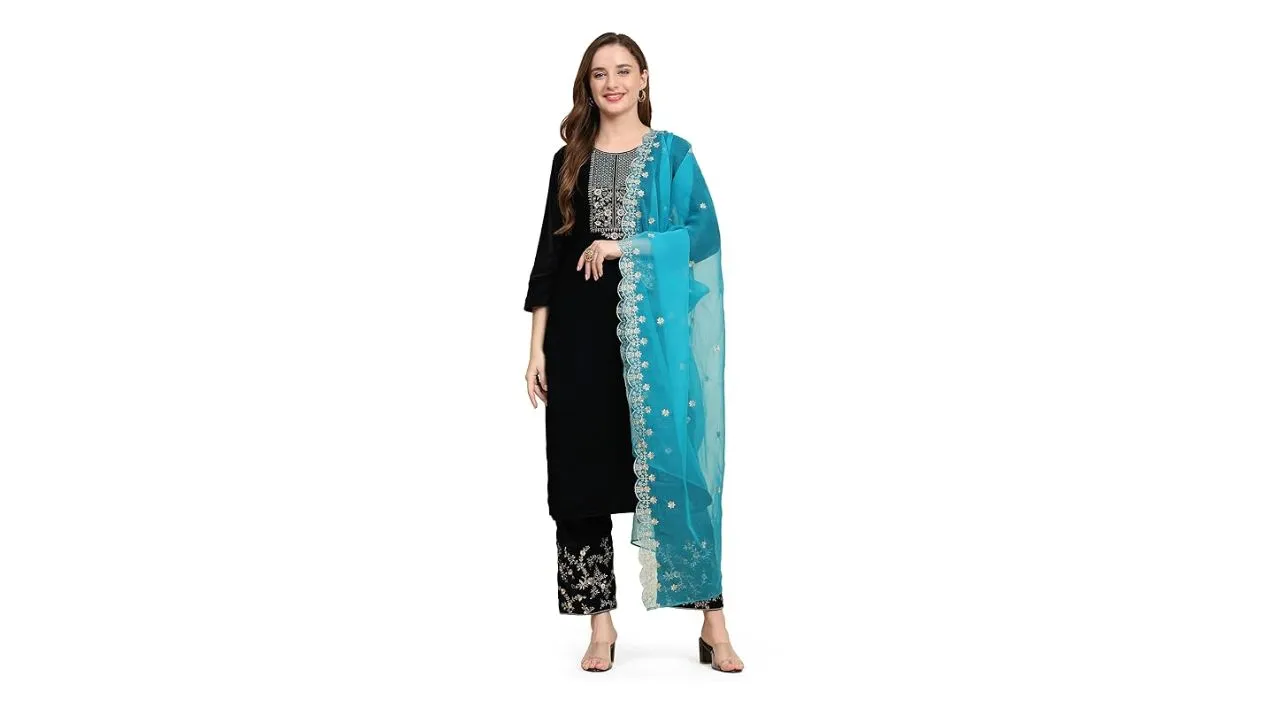 TRENDMALLS Women's Velvet Salwar Suit
