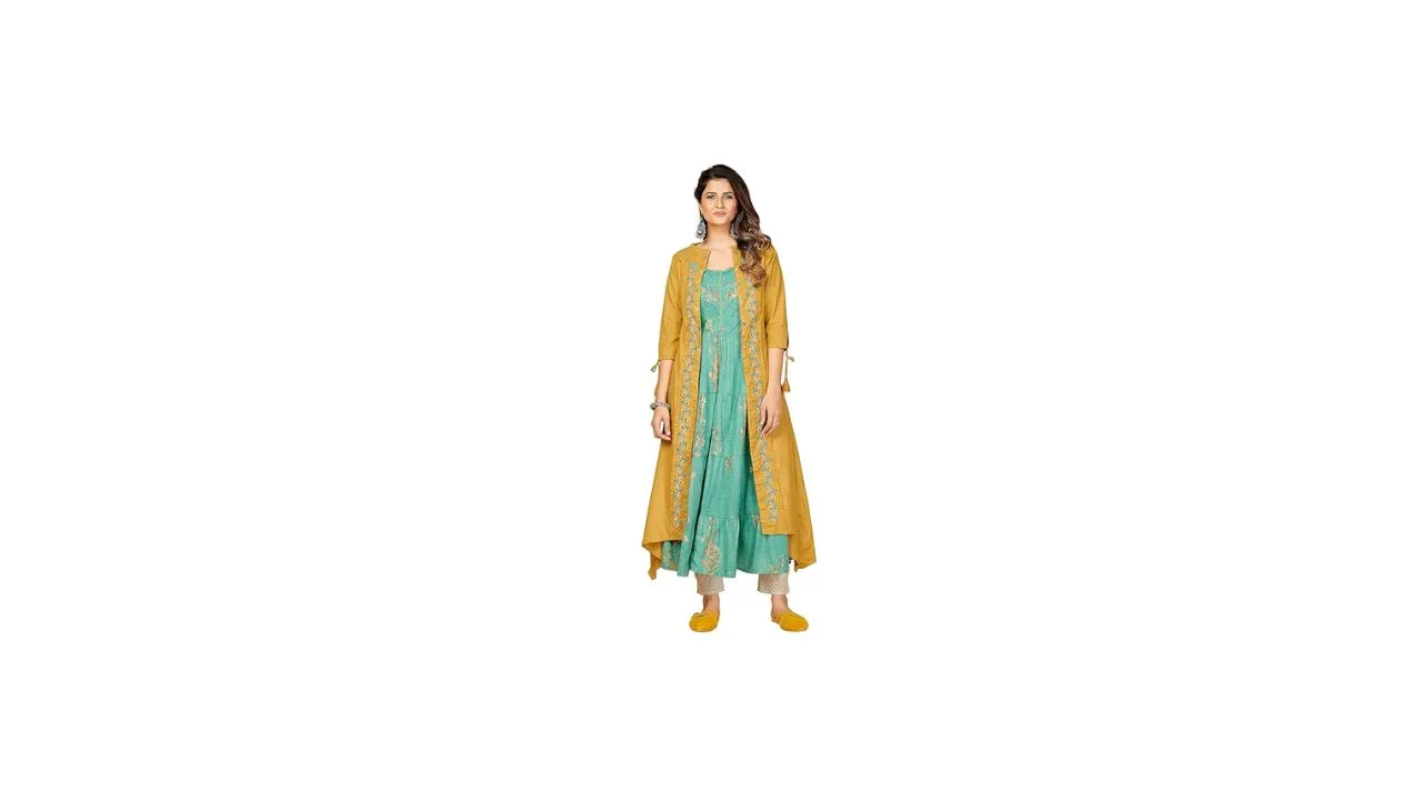 Vbuyz Women'S Printed Anarkali Set 