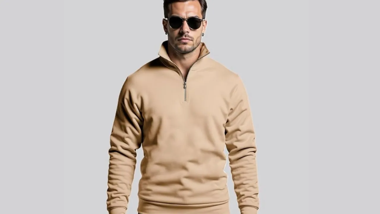 FASHION AND YOUTH Premium and Stylish Half Zipper Sweatshirt