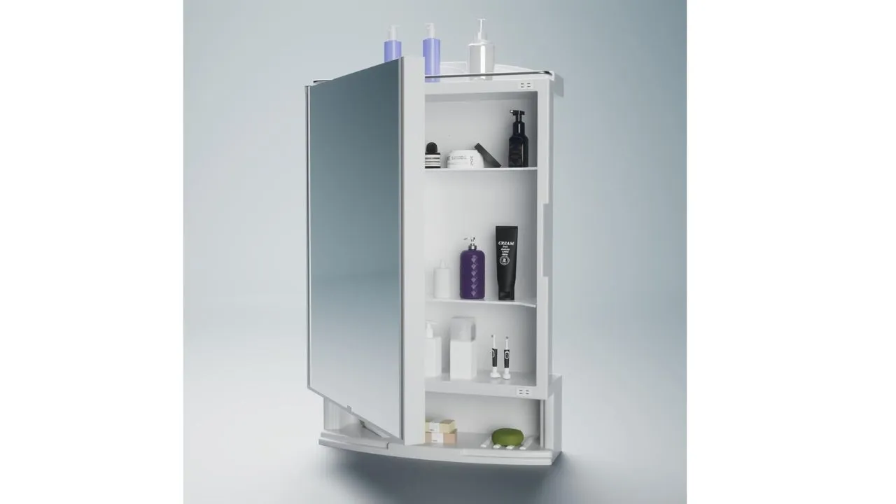 Happer Plastic Premium Cabinet with Mirror