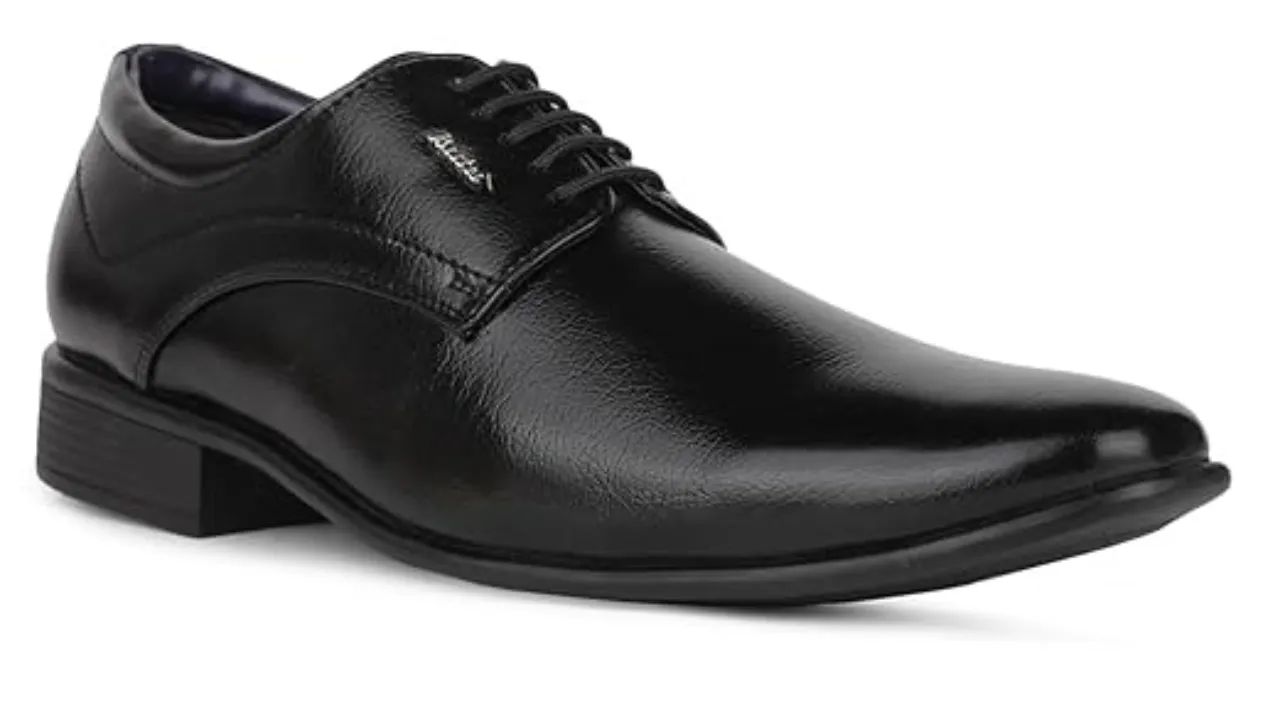 Bata 8216 Boss-Grip Black Derby Shoes for Men