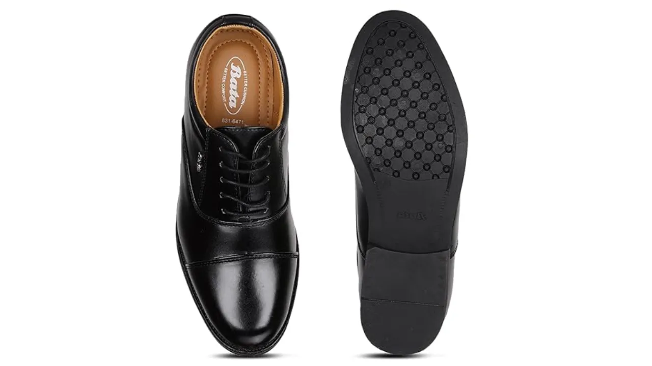Bata 8316 Max Black Oxford Shoes for Men