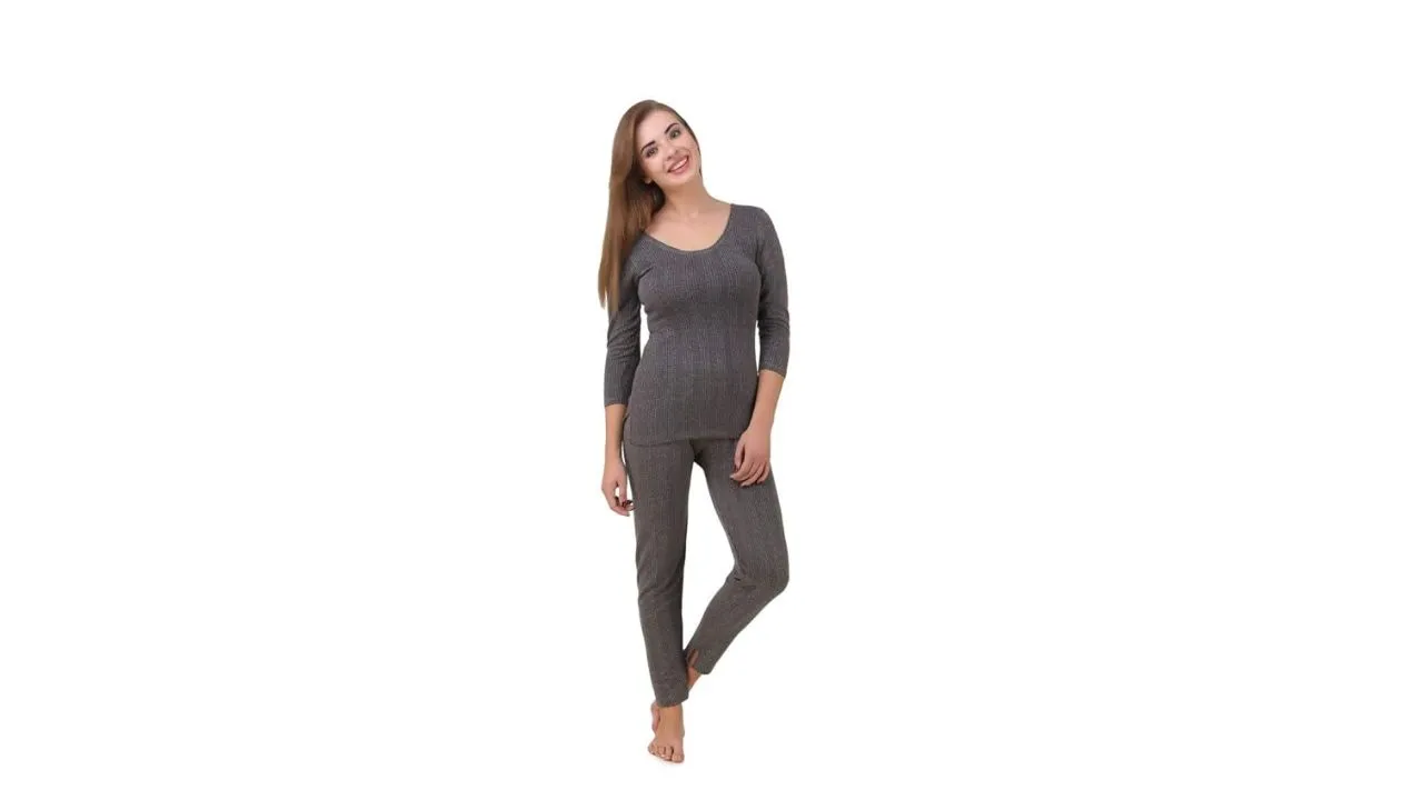 HAP Women's Cotton Quilted Ladies Thermal Set