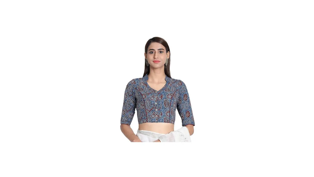 THE WEAVE TRAVELLER Ajrakh Blouse