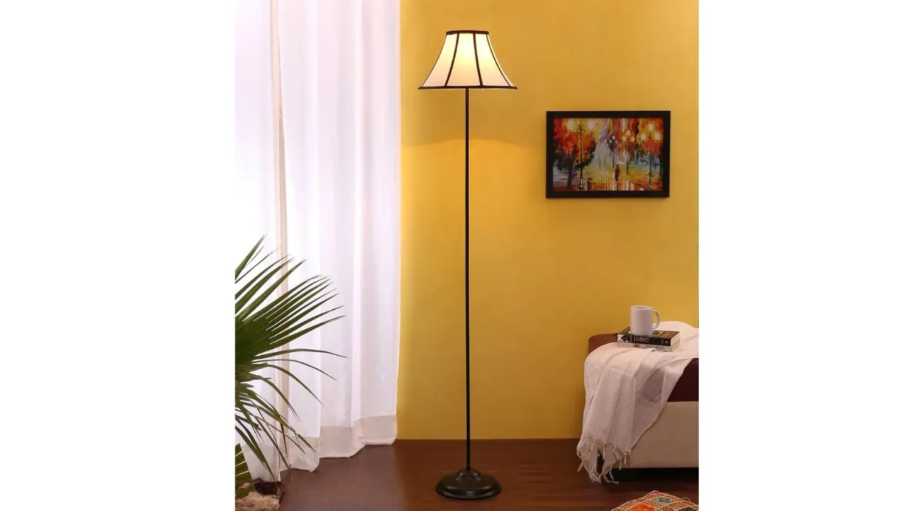 Devansh Multicolored Cotton Floor Lamp
