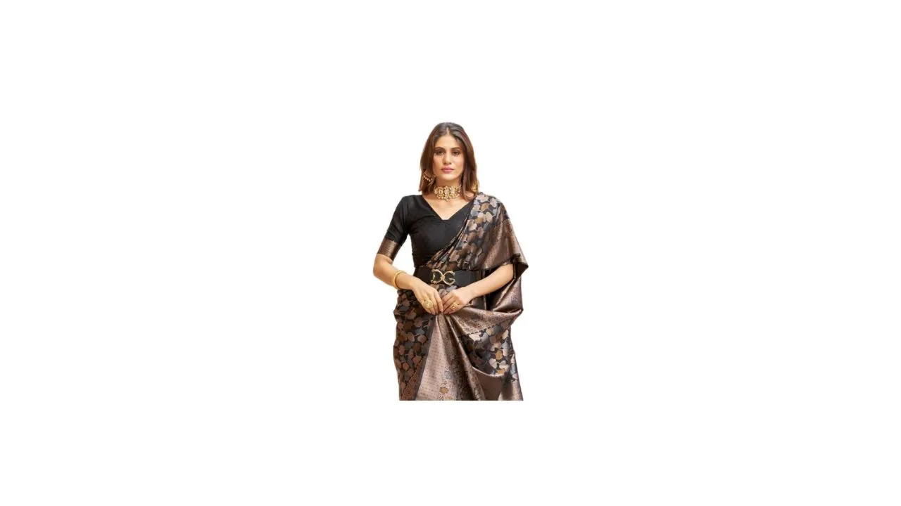 SWORNOF Womens Kanjivaram Silk Saree