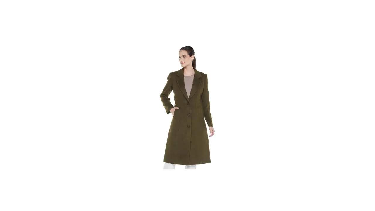 Qube By Fort Collins Women's Knitted Trench Coat