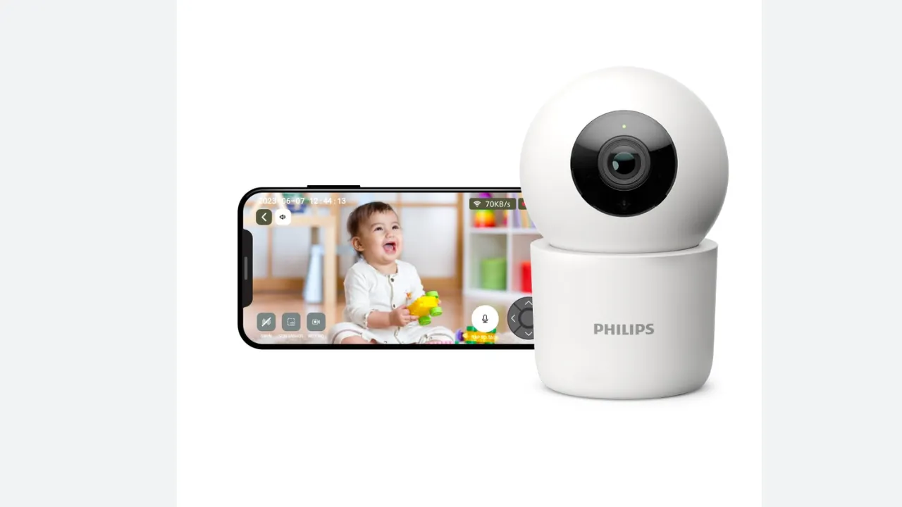 PHILIPS 3MP Wi-Fi Indoor 360 Degree Security Camera