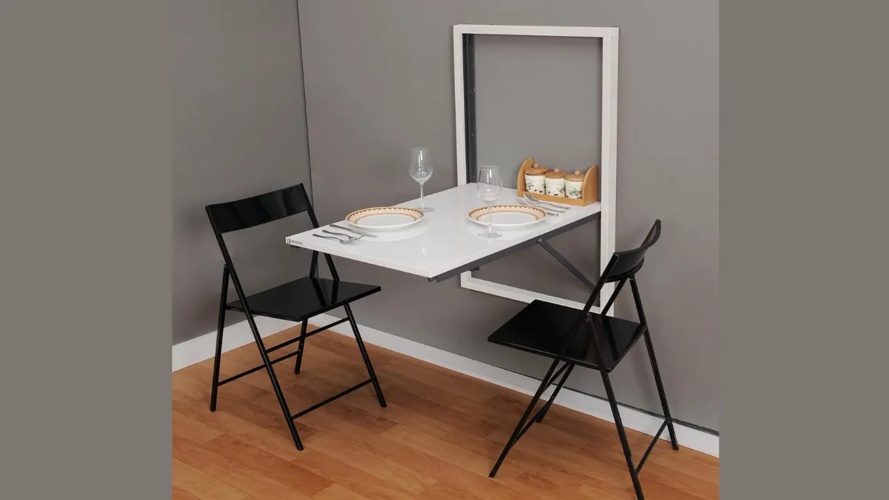 Invisible Bed Wall Mounted Foldable Dining, Computer, Study Table