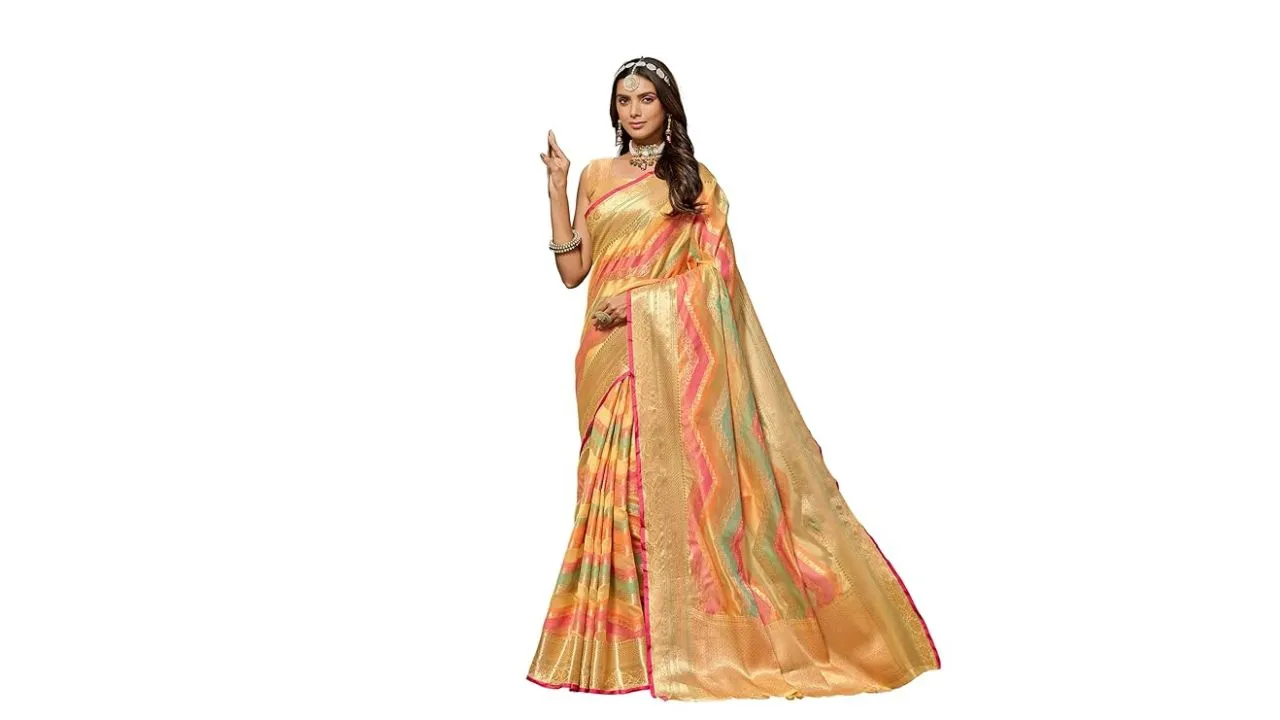EthnicJunction Women's Silk Blend Saree 