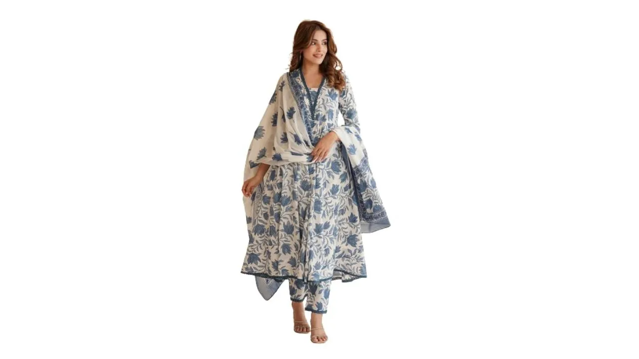 PARTHVI Women's Printed Anarkali Kurta 