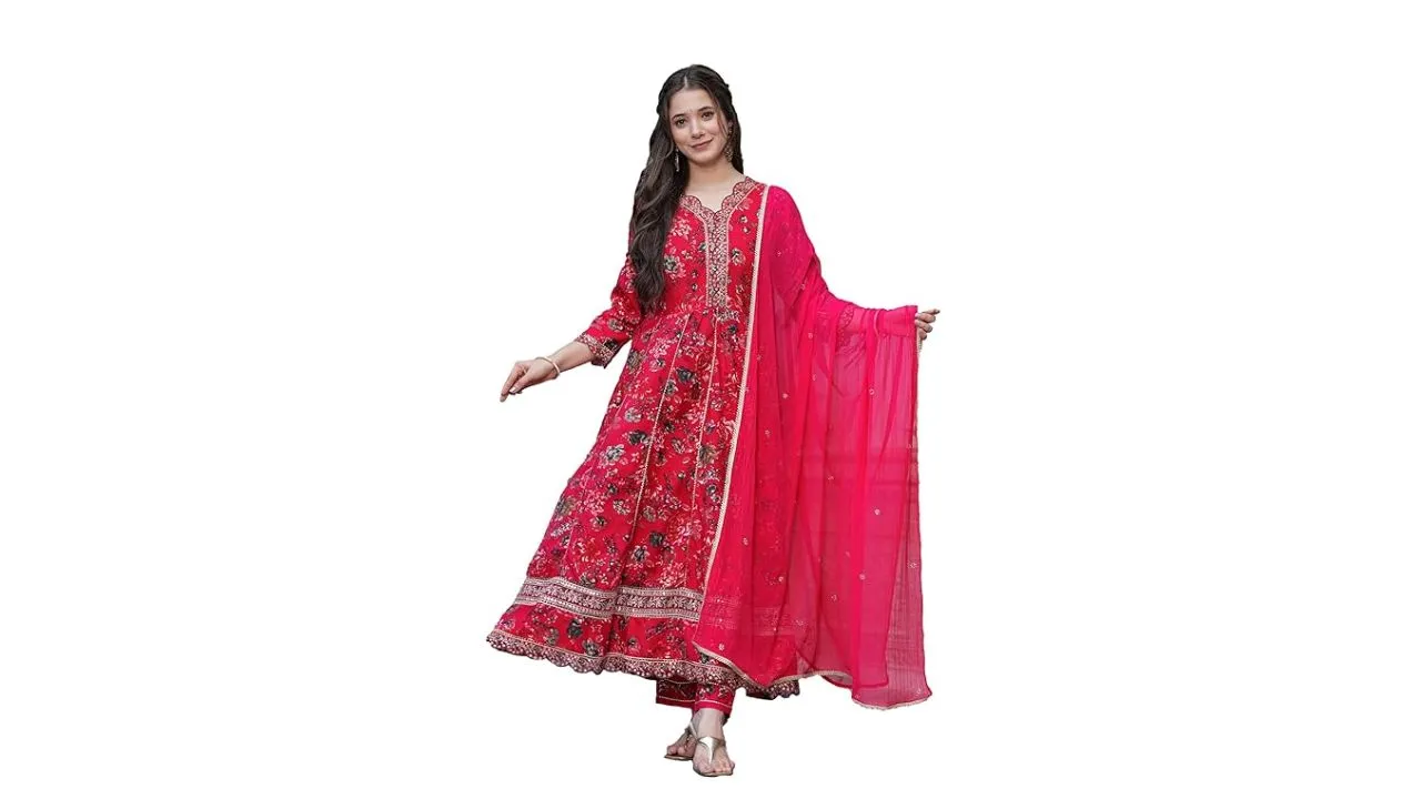 MANHAREE Rayon Anarkali Kurta 